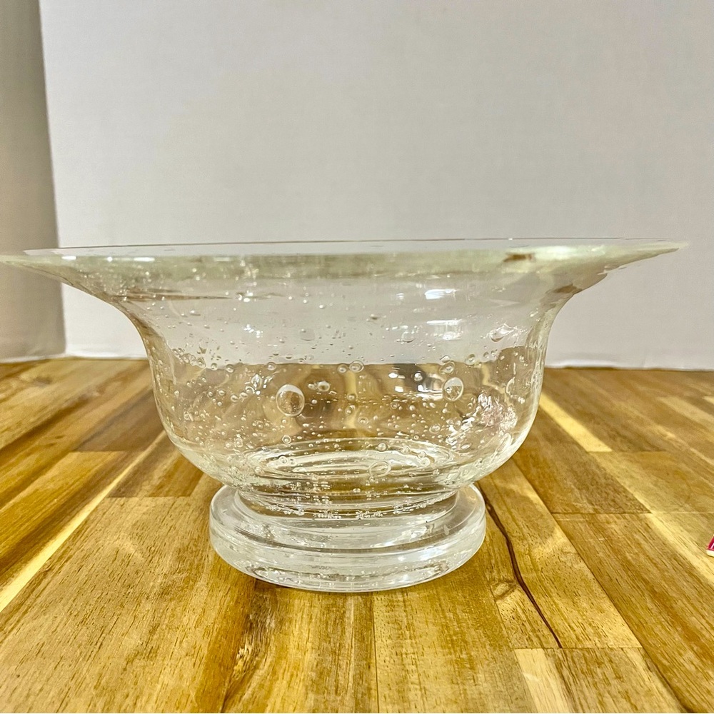 Southern Living At Home Tiny Bubbles Collection Centerpiece Clear Glass Bowl